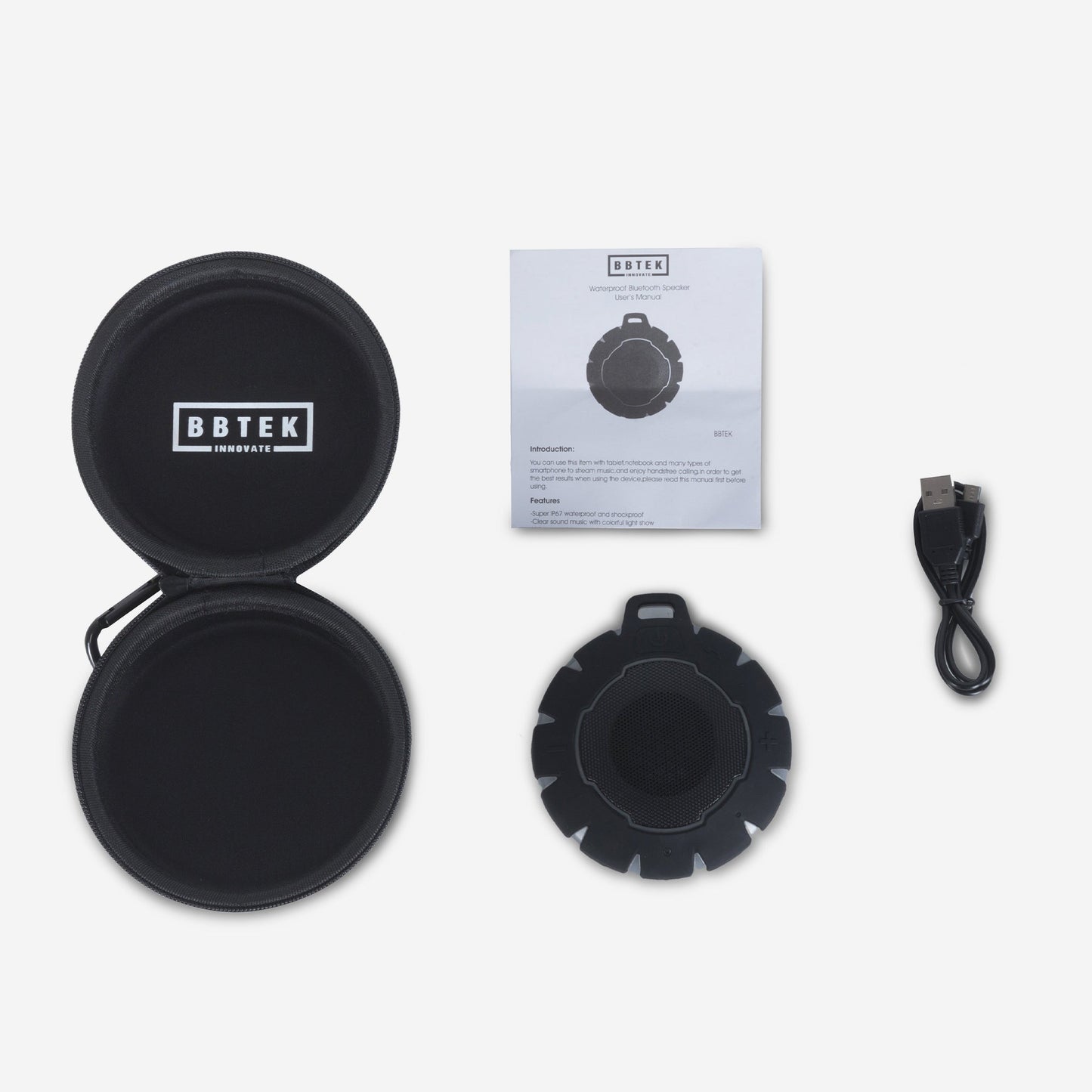 WIRELESS WATERPROOF LIGHT UP SPEAKER - BBTEK - WIRELESS WATERPROOF LIGHT UP SPEAKER
