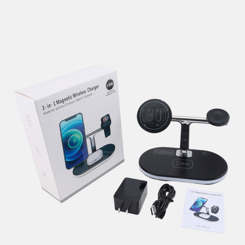 COMING SOON - 3-in-1 Magnetic Wireless Charger - BBTEK - COMING SOON - 3-in-1 Magnetic Wireless Charger